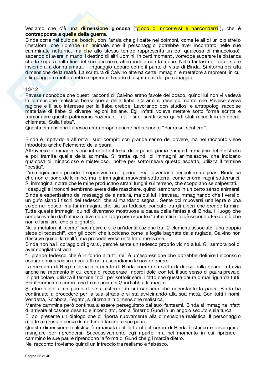 Riassunto esame Letteratura italiana, Prof. Baffetti Giovanni, libro consigliato Foreste, ombra della civiltà, Harrison Pag. 36