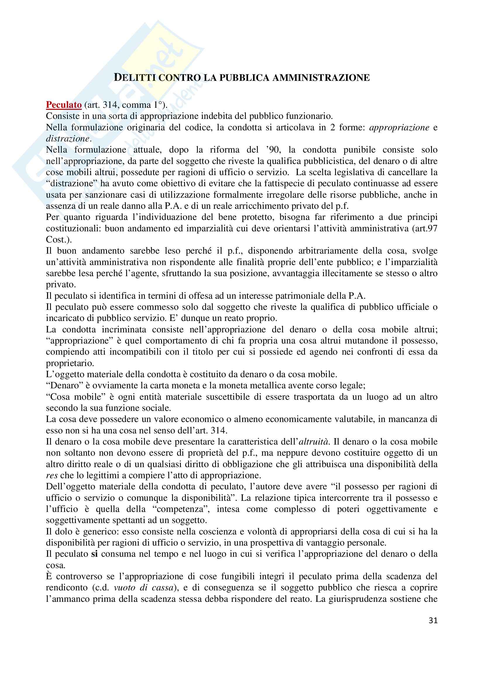 Riassunto esame Diritto Penale, prof. Caterini, libro consigliato Delitti Contro il Patrimonio, Fiandaca, Musco Pag. 31