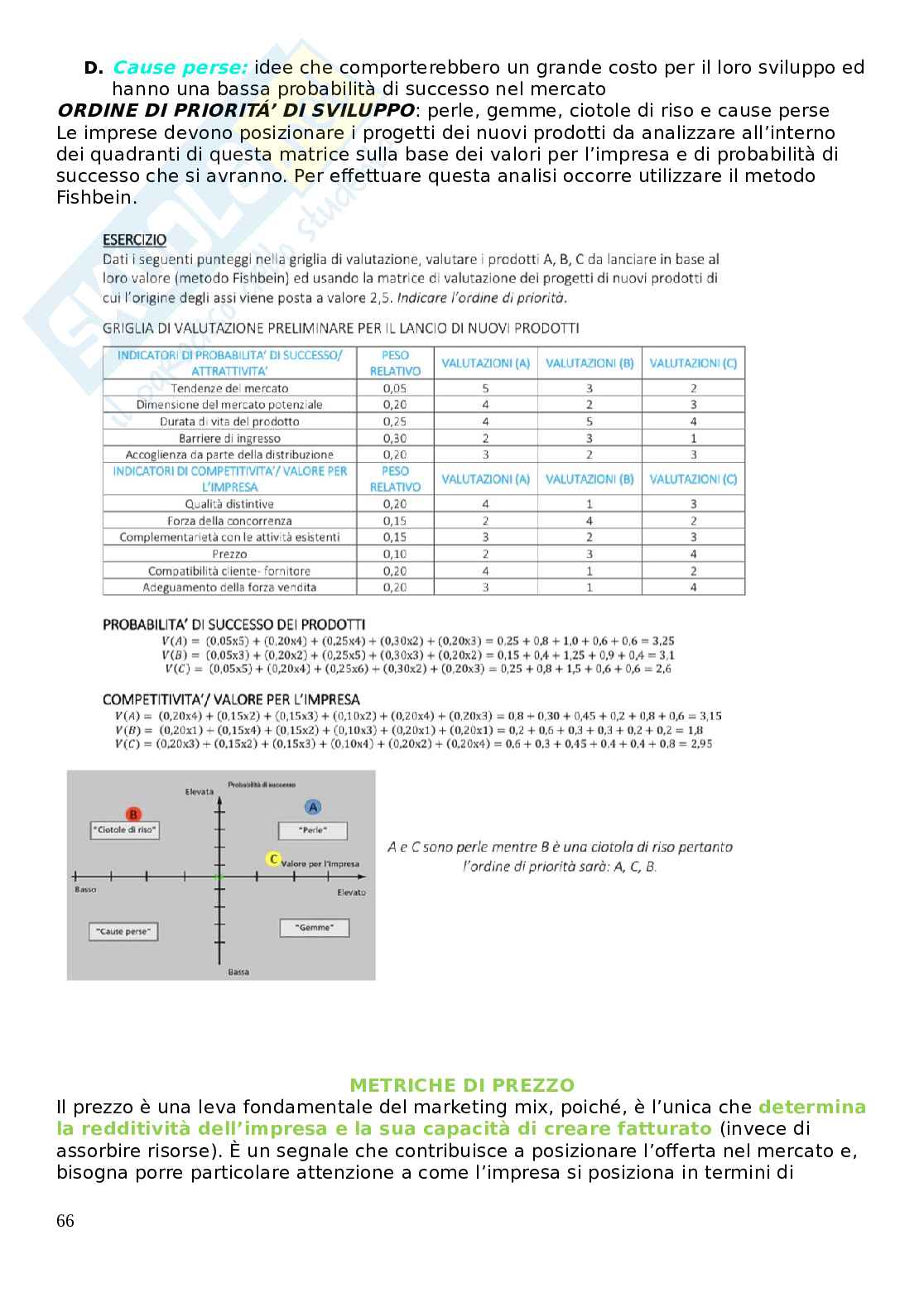 Marketing metrics  Pag. 66