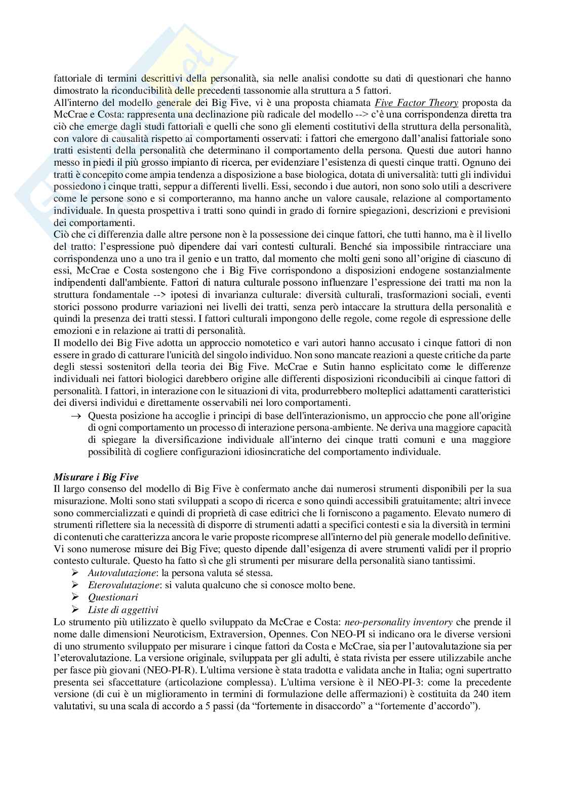 Riassunto esame Motivazione, Emozione e Personalità, Prof. Steca Patrizia, libro consigliato Psicologia della personalità , Patrizia Steca Pag. 36