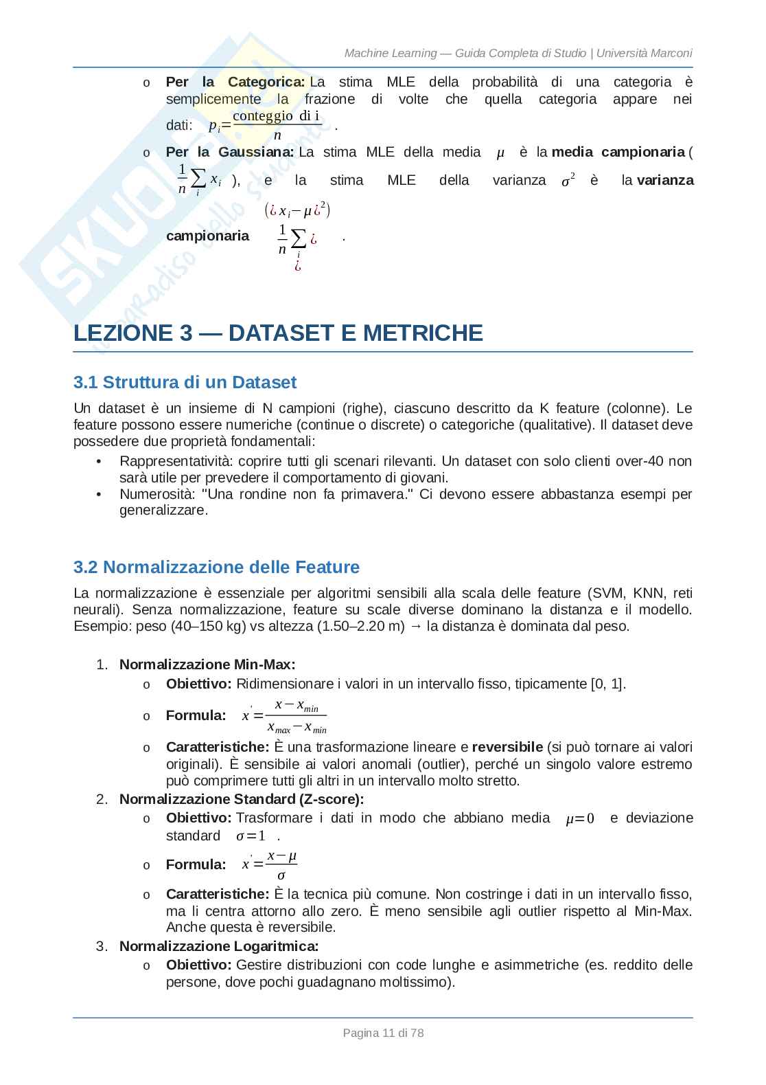 Fondamenti di machine learning Pag. 11