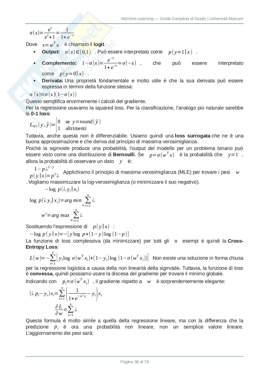 Fondamenti di machine learning Pag. 36