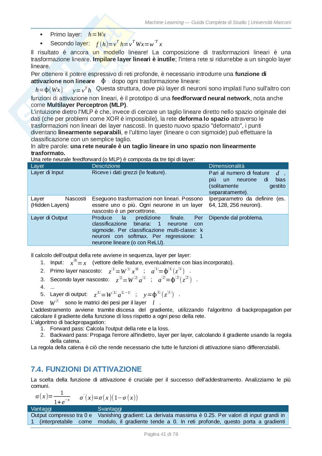 Fondamenti di machine learning Pag. 41