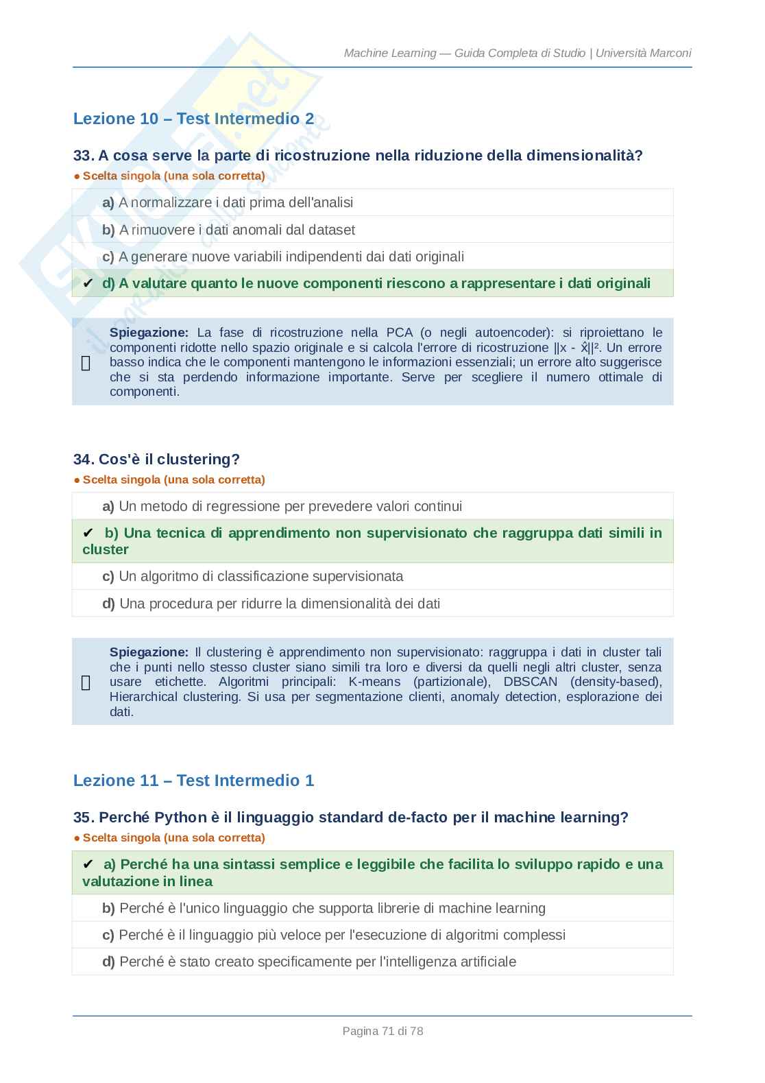 Fondamenti di machine learning Pag. 71