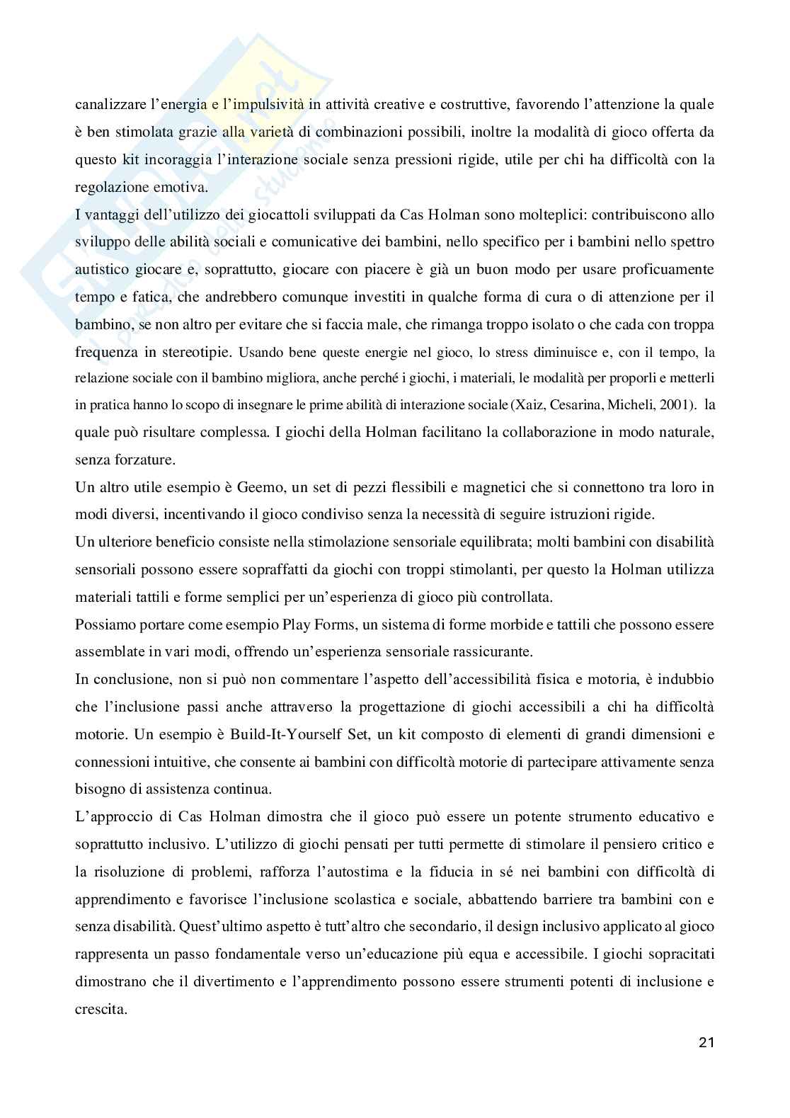 Gioco attività e apprendimento: il contributo di Cas Holman Pag. 21