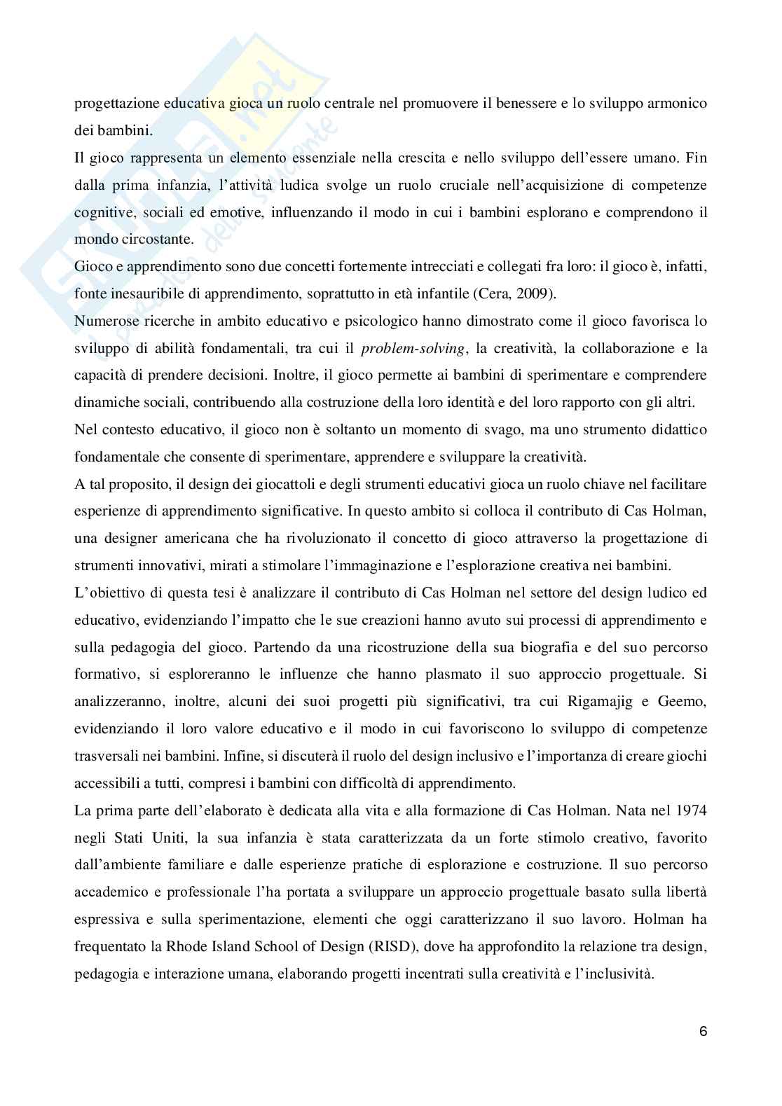 Gioco attività e apprendimento: il contributo di Cas Holman Pag. 6