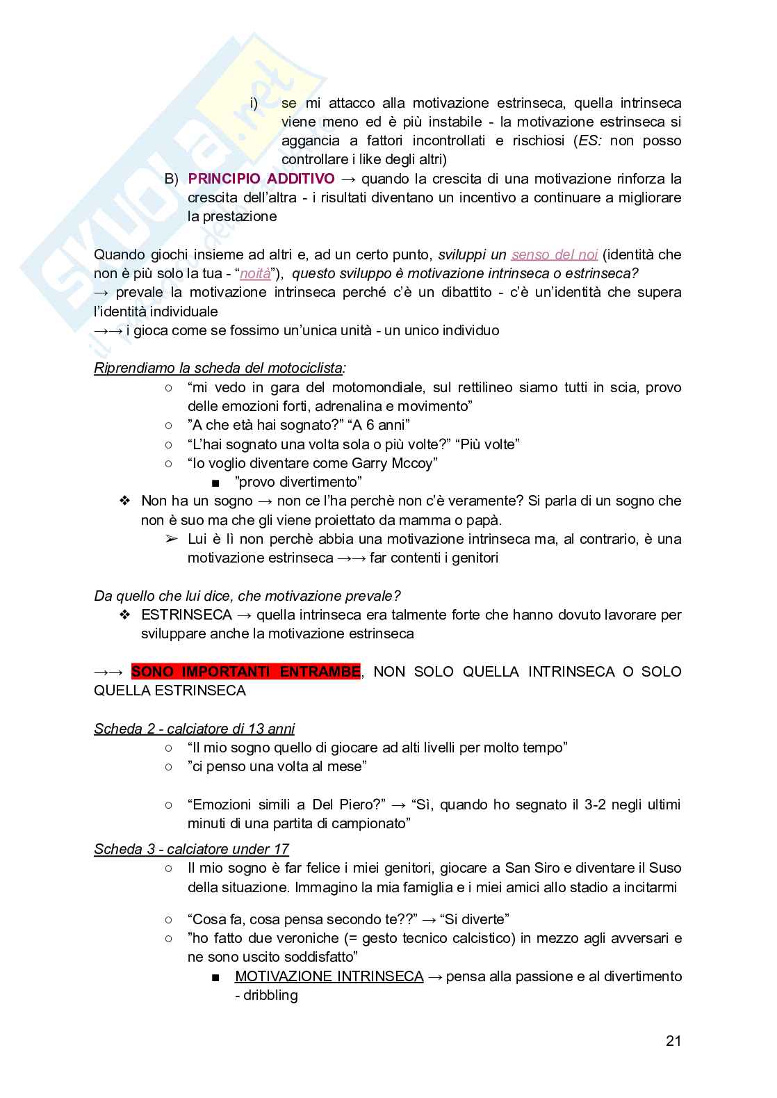 Psicologia delle attività sportive Pag. 21