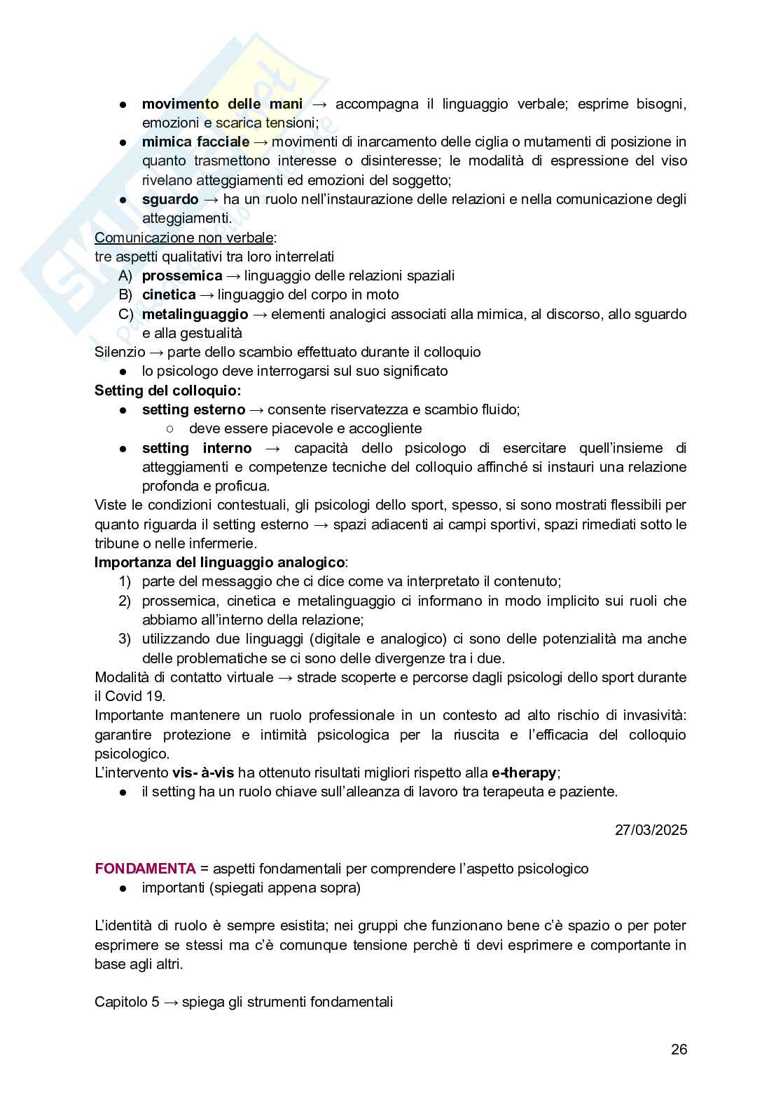 Psicologia delle attività sportive Pag. 26