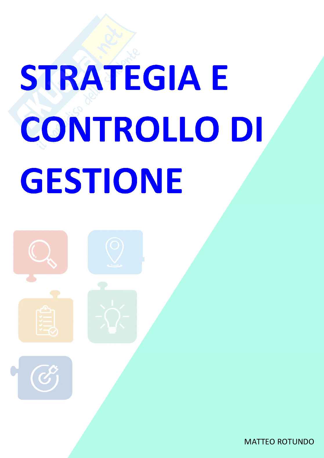 Strategia e controllo di gestione - Appunti completi di immediata comprensione  Pag. 1