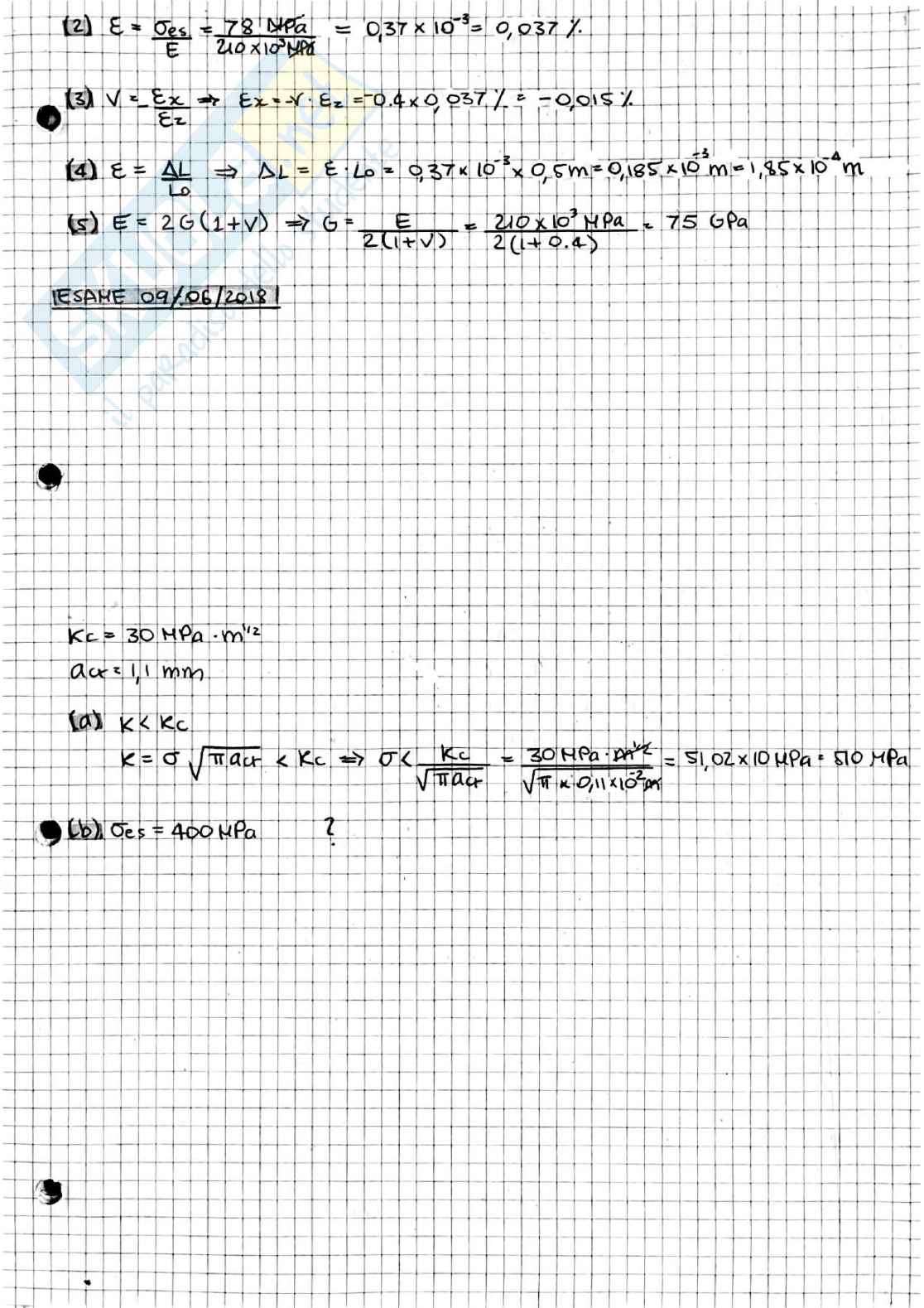 Tecnologia dei materiali e chimica applicata - Esercizi d'esame svolti (1/2) Pag. 6