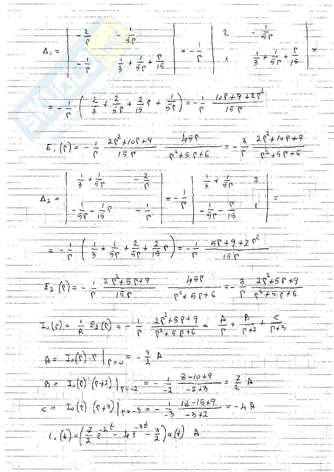 Esercizi svolti di Elettrotecnica sul regime transitorio - Parte 3 Pag. 11