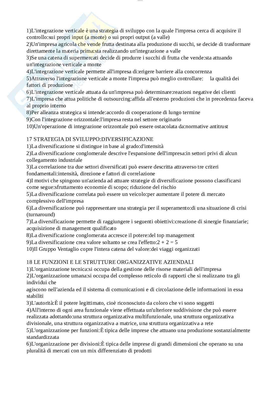 Paniere esame Fondamenti di gestione dell'impresa sportiva Pag. 6