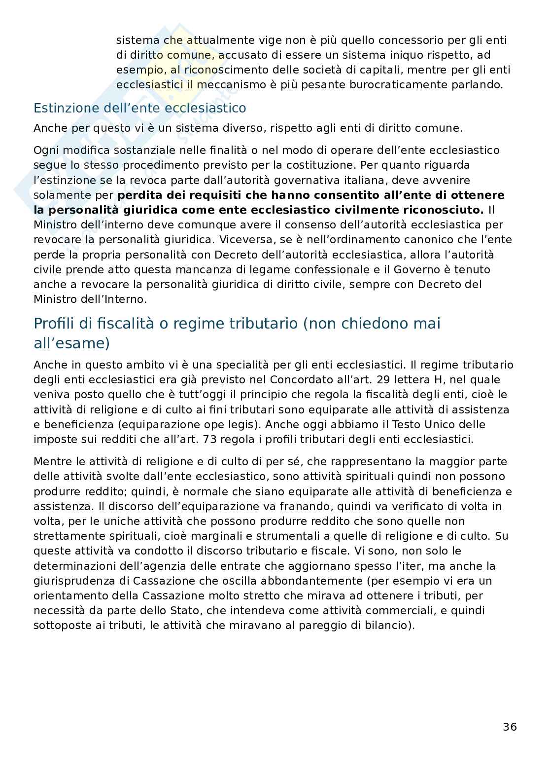 Appunti di Diritto ecclesiastico  Pag. 36