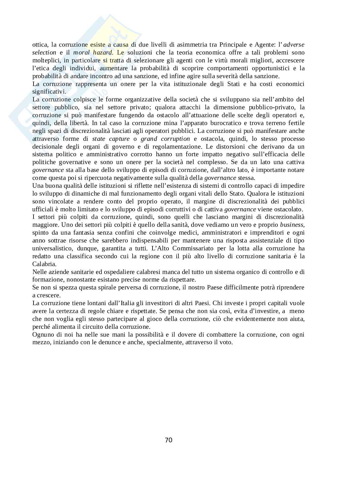 Corruzione fra dinamiche economiche e patologie istituzionali: il caso Calabria Pag. 71