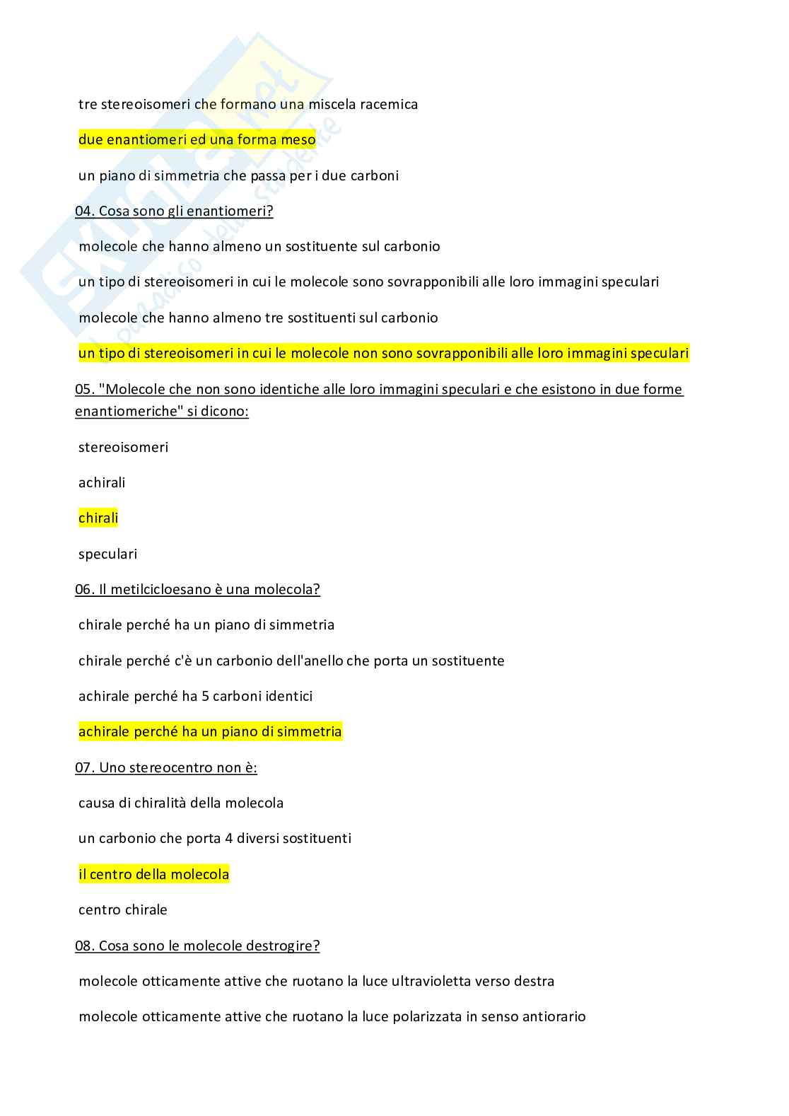 Paniere di Chimica generale e organica - modulo 2 Pag. 21
