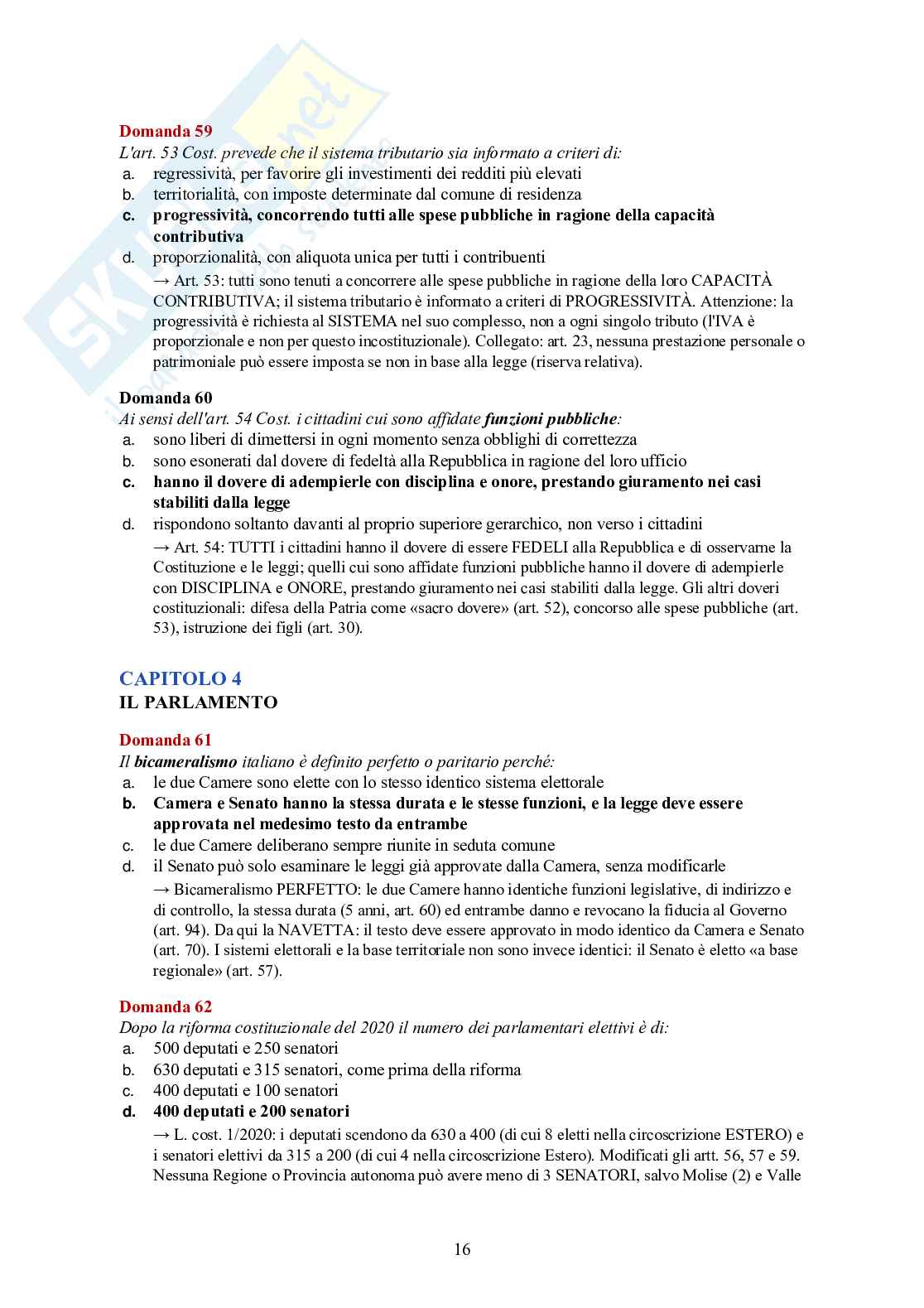 Diritto pubblico – 150 crocette commentate con soluzioni e spiegazioni Pag. 16