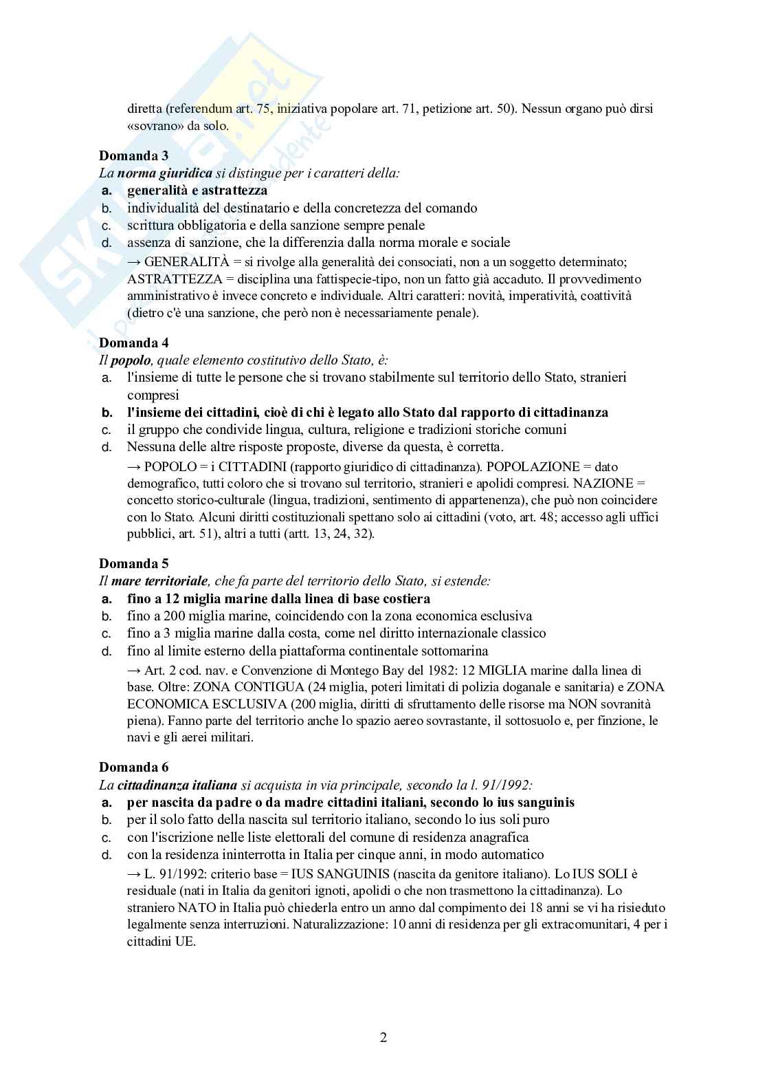 Diritto pubblico – 150 crocette commentate con soluzioni e spiegazioni Pag. 2