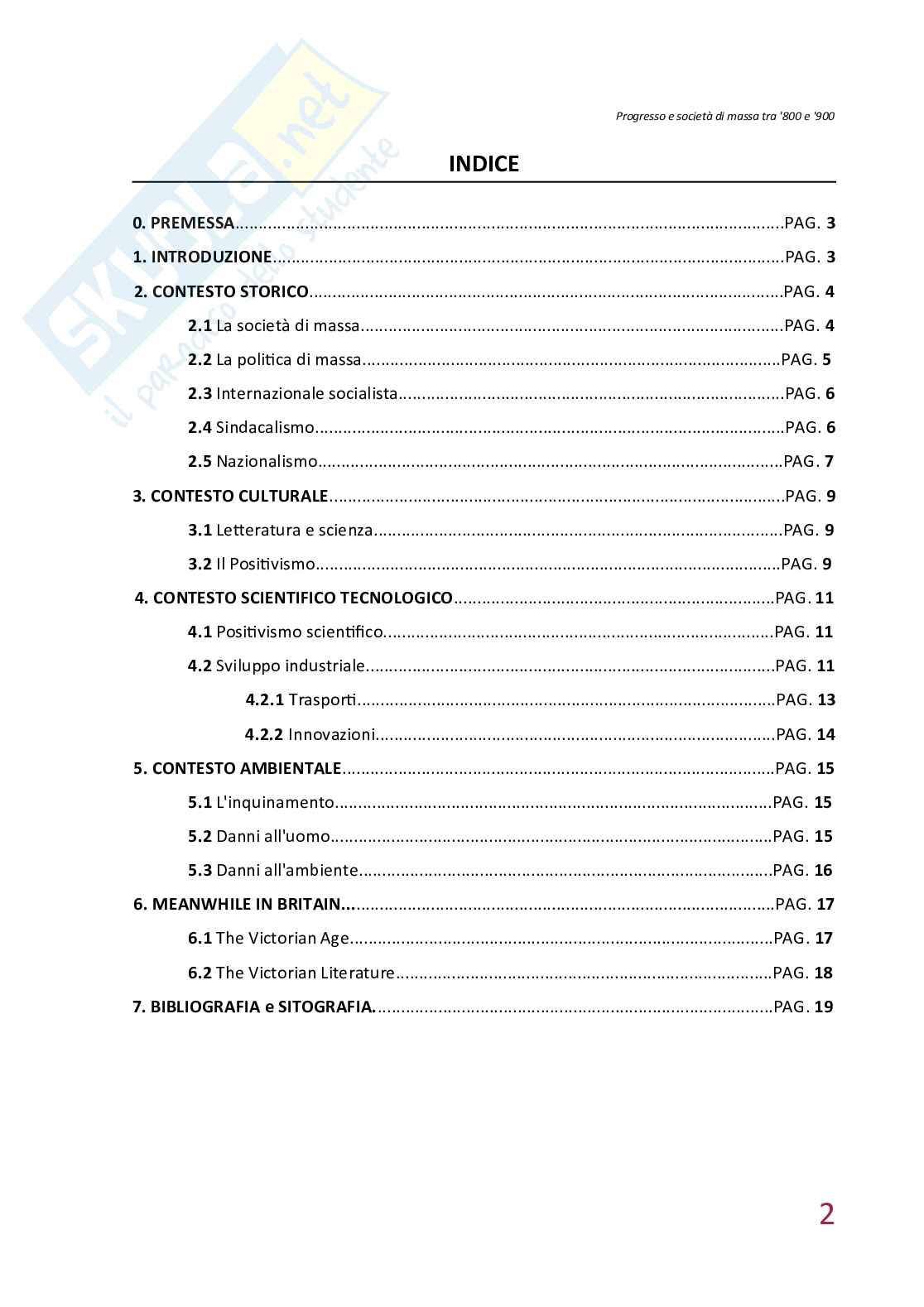 Progresso e società di massa - Tesina Pag. 2