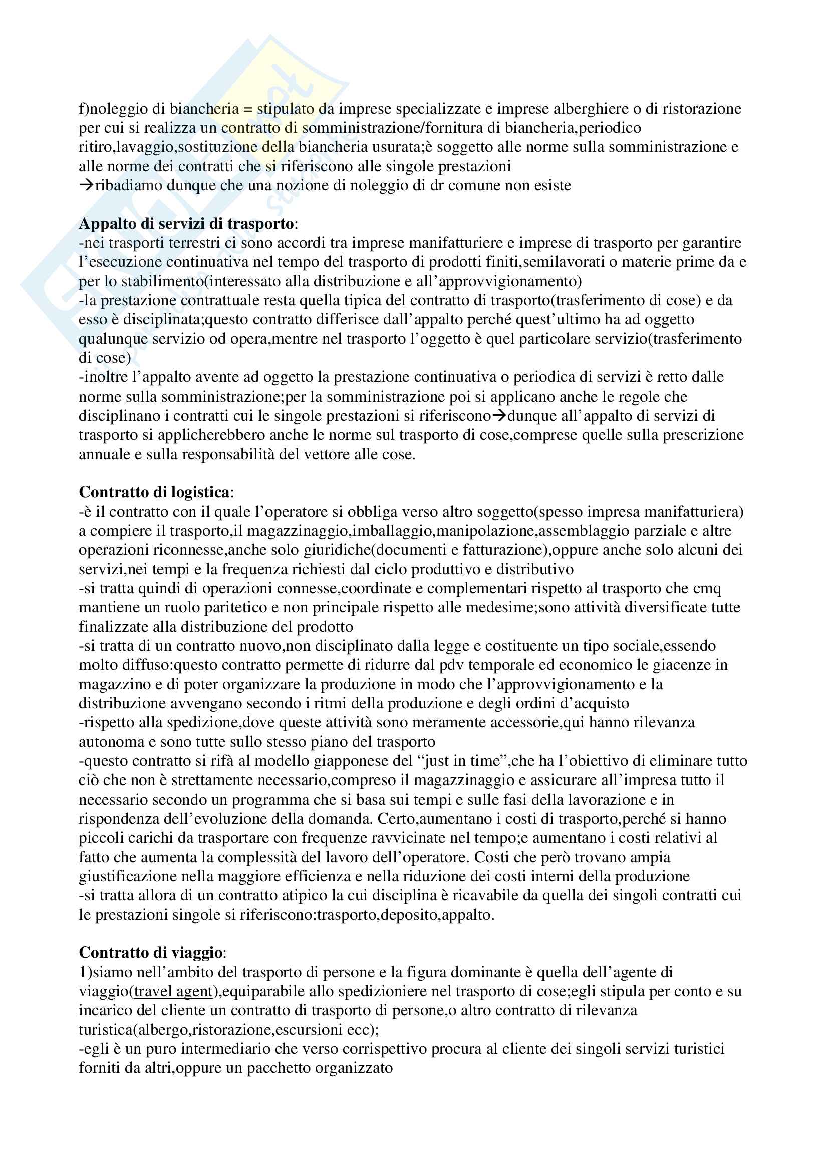 Riassunto esame Diritto dei Trasporti, prof. Antonini, libro consigliato Corso di diritto dei trasporti Pag. 21