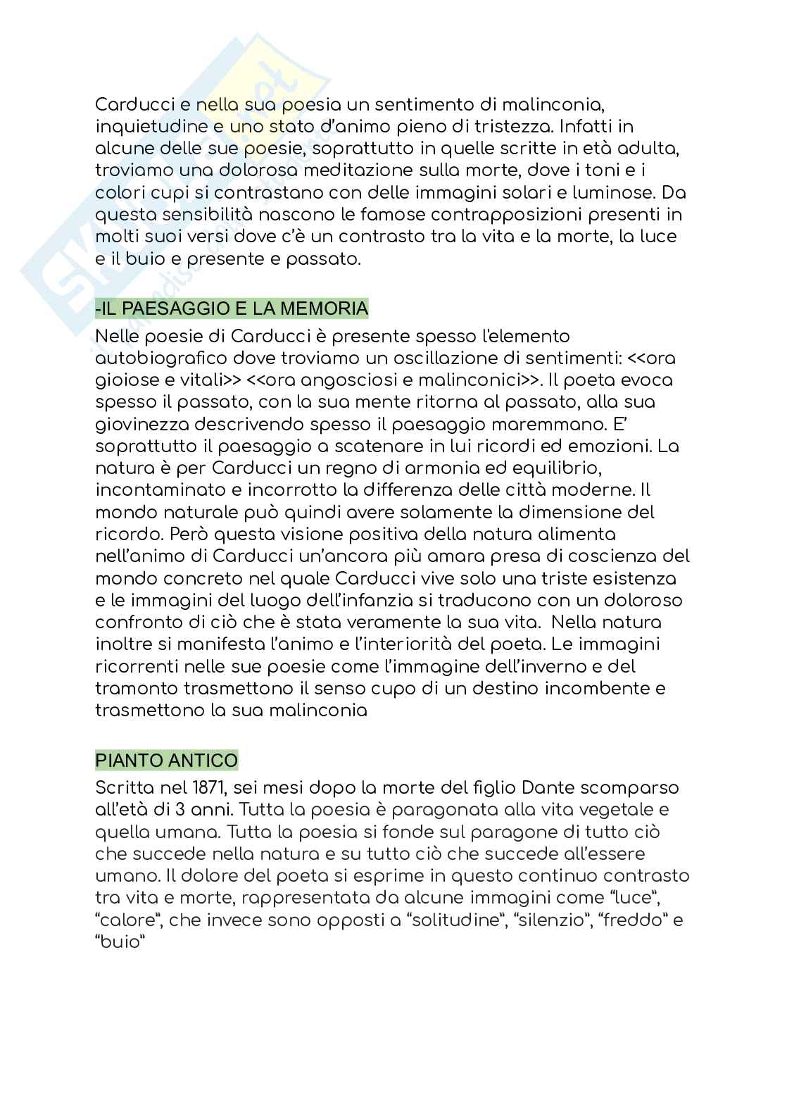 Carducci, Giosuè - Vita, Opere, Prosa e grandi temi Pag. 6
