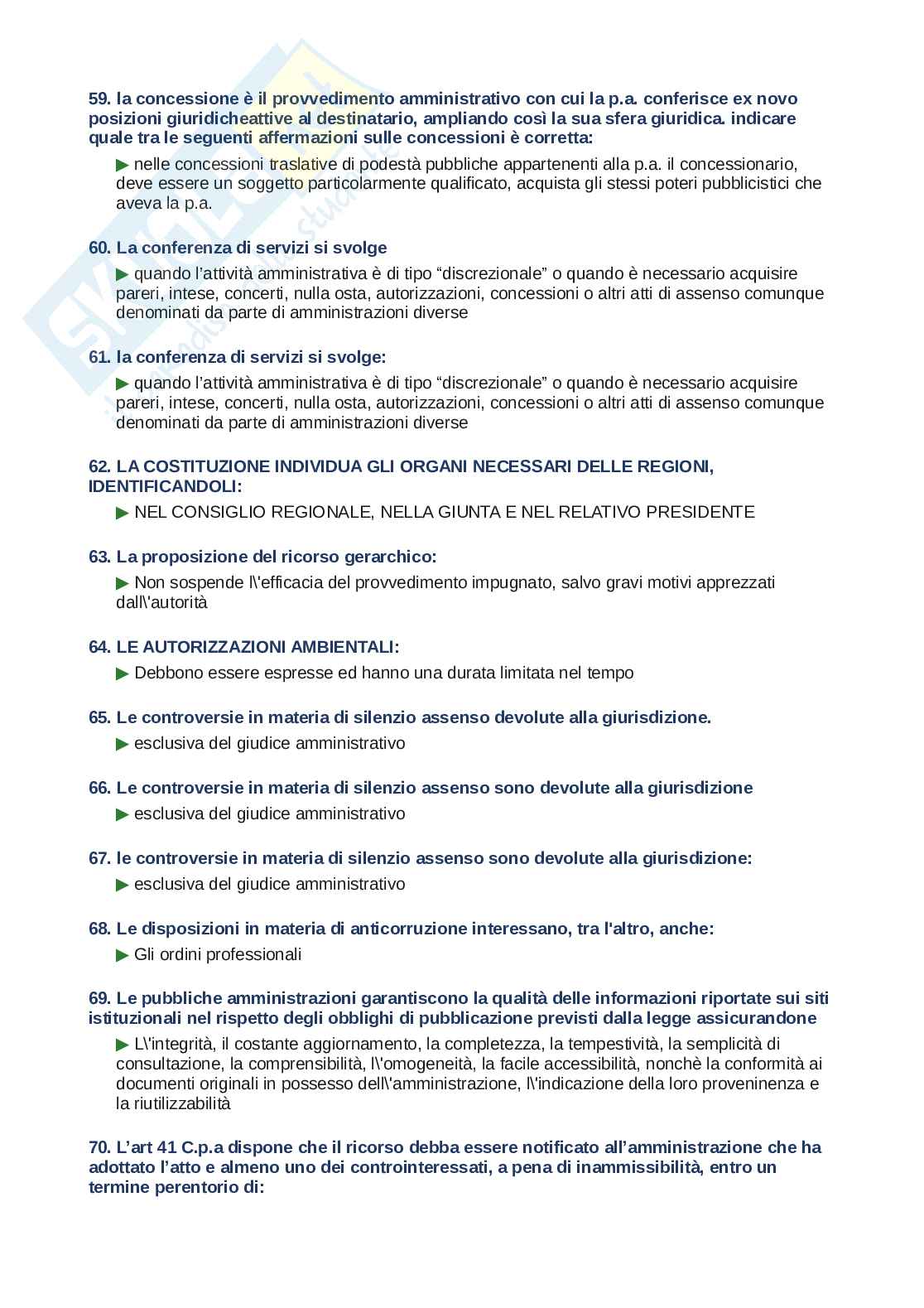 Domande e Risposte Diritto amministrativo, ordine alfabetico 2025 Pag. 6
