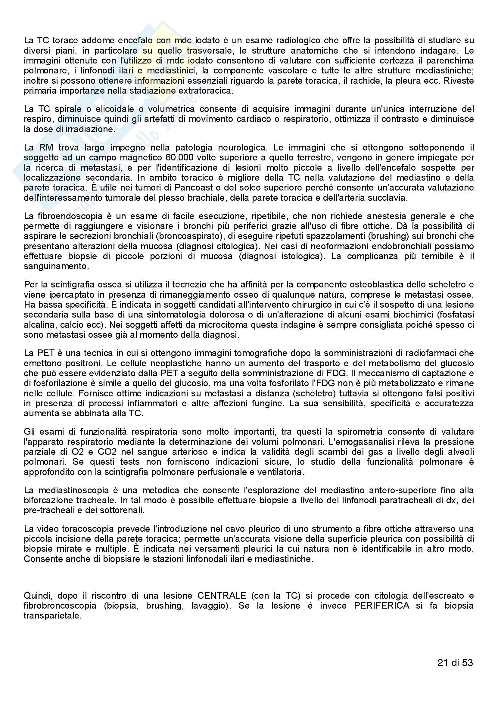 Riassunto esame Diagnostica, prof. Scialpi, libro consigliato Manuale di Diagnostica per immagini, Torricelli Pag. 21