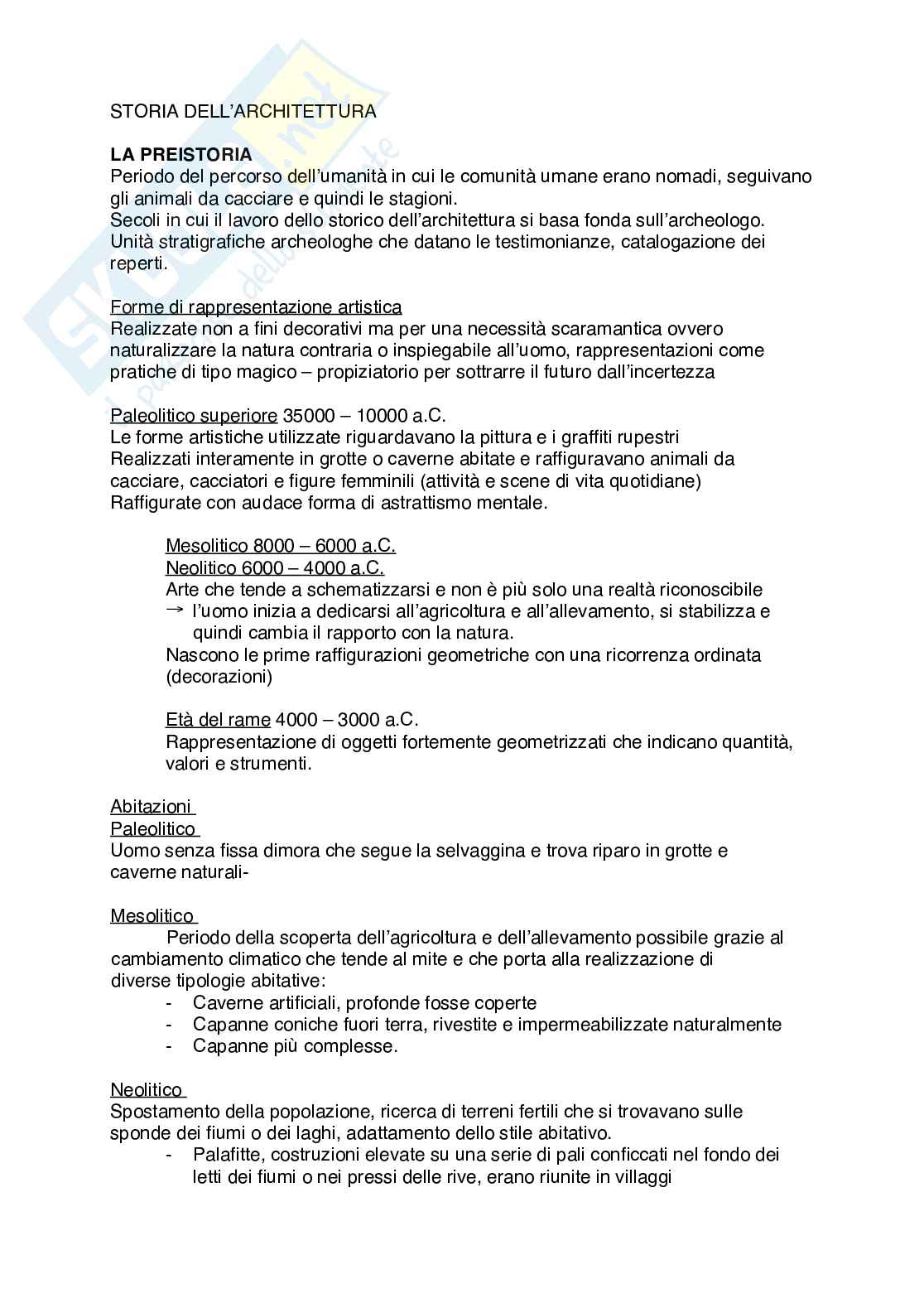 Storia dell’architettura I - Dal principio a Palladio Pag. 1