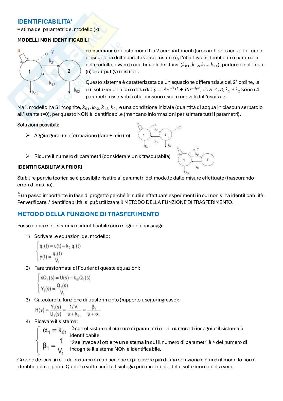 Appunti di Modelli di sistemi biologici Pag. 2