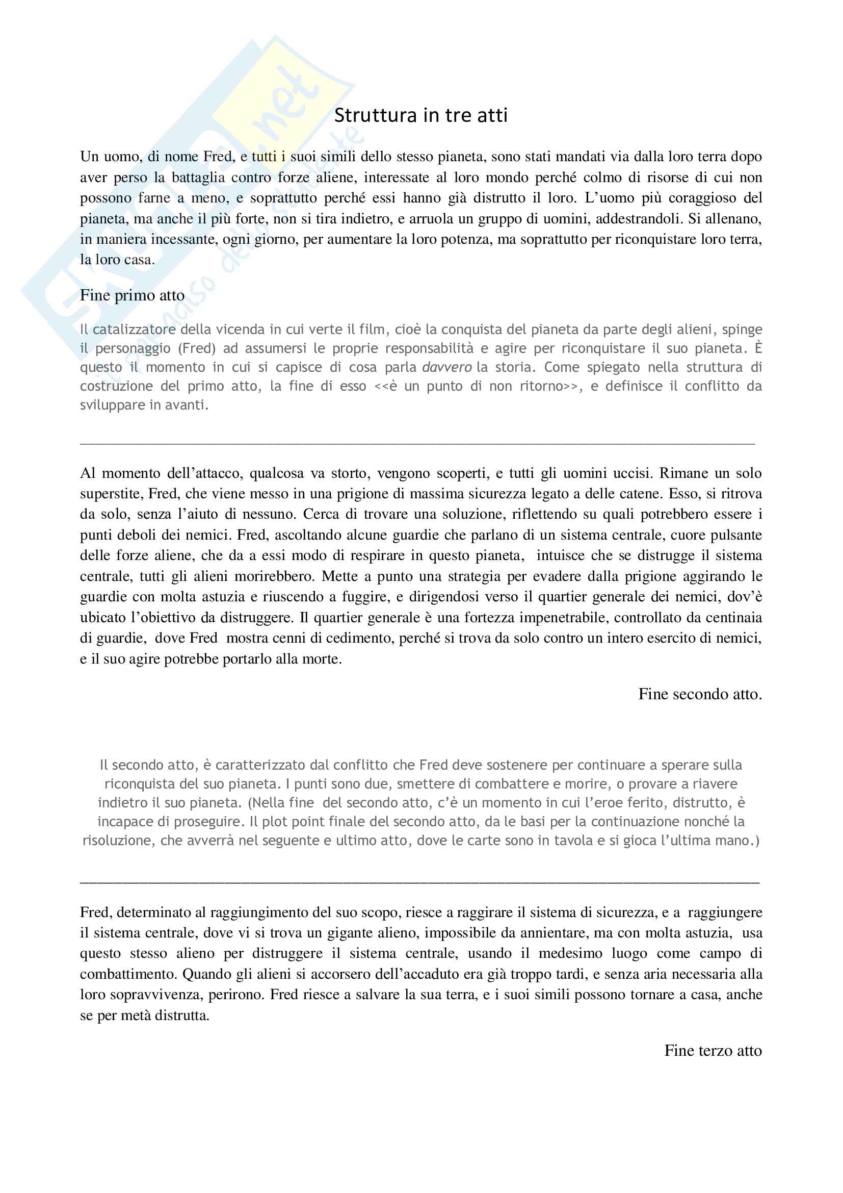 La struttura in tre atti - parziale Pag. 1