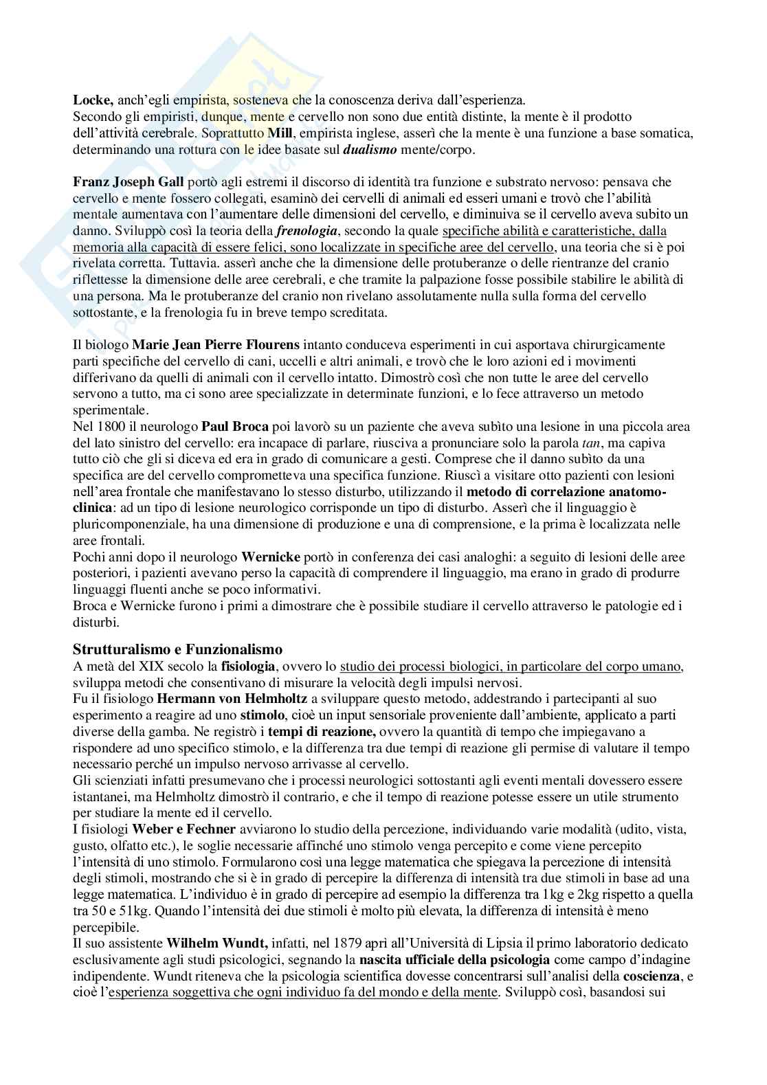 Riassunto esame Psicologia generale, prof. Angelelli, libro consigliato Psicologia Generale, Schacter, Gilbert, Nock, Wegner Pag. 2