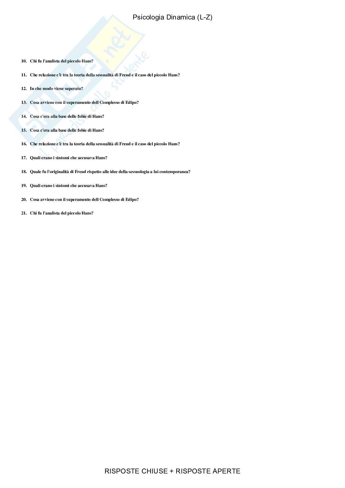 Psicologia dinamica - Paniere compilato Pag. 21