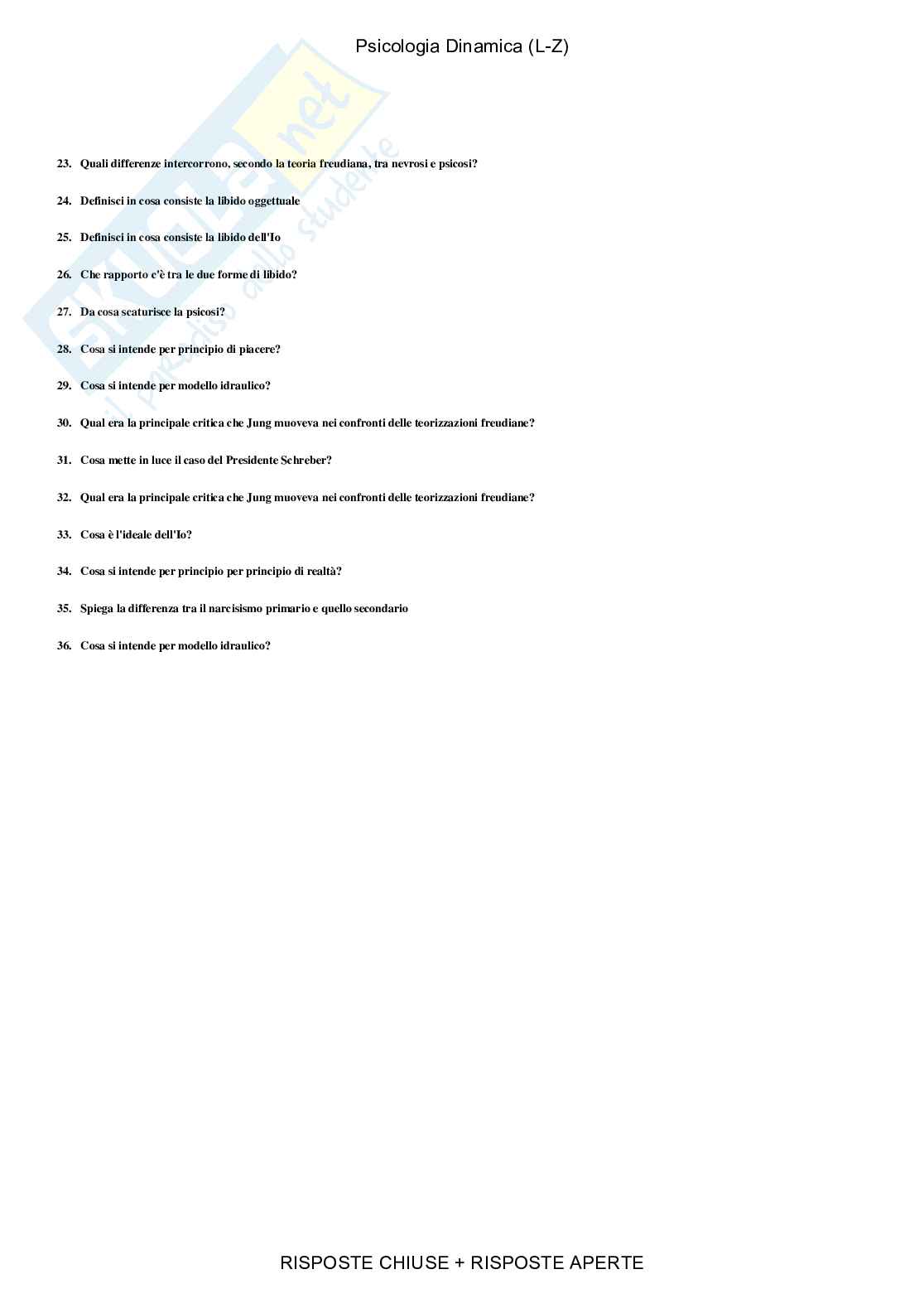 Psicologia dinamica - Paniere compilato Pag. 26