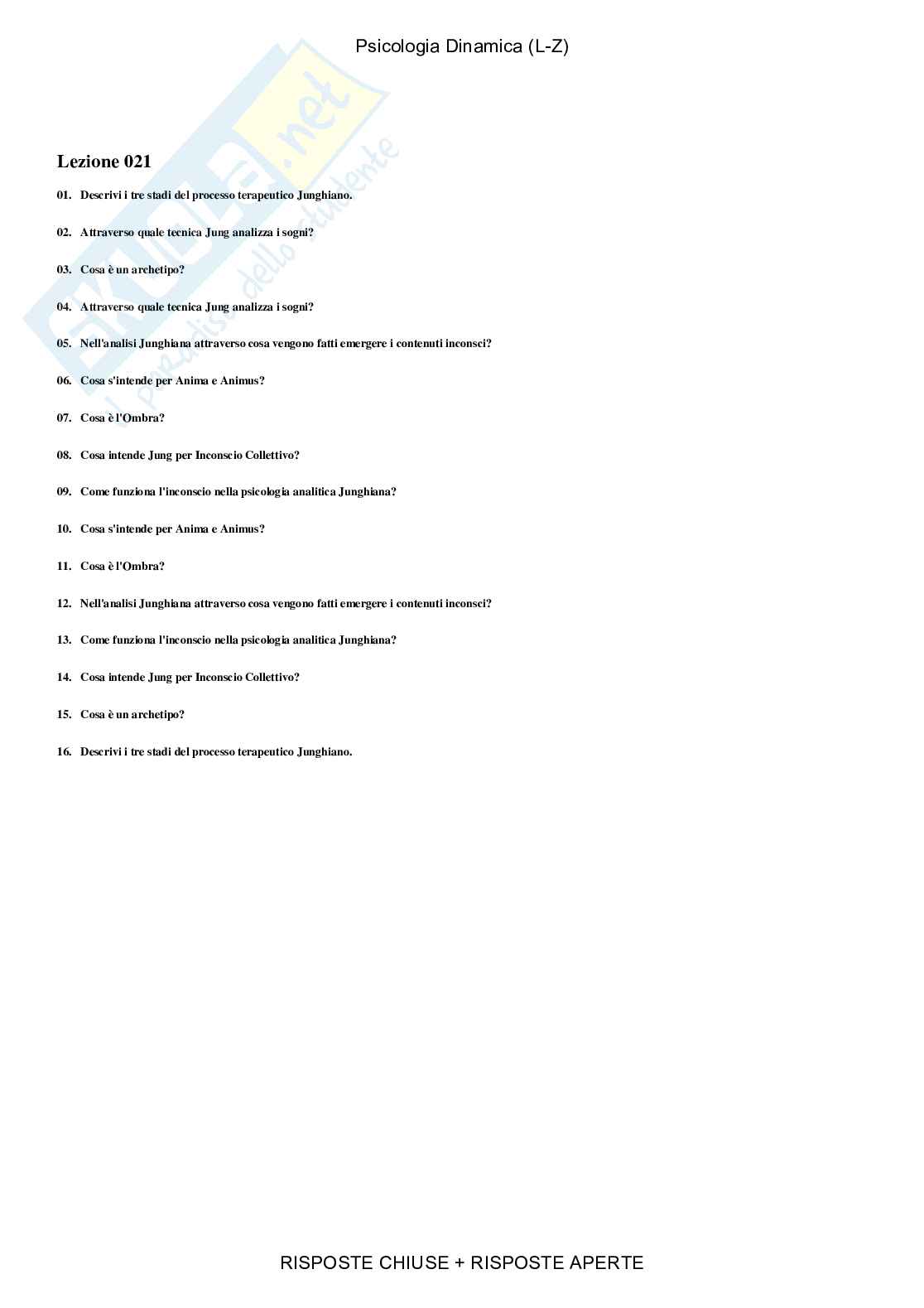 Psicologia dinamica - Paniere compilato Pag. 36