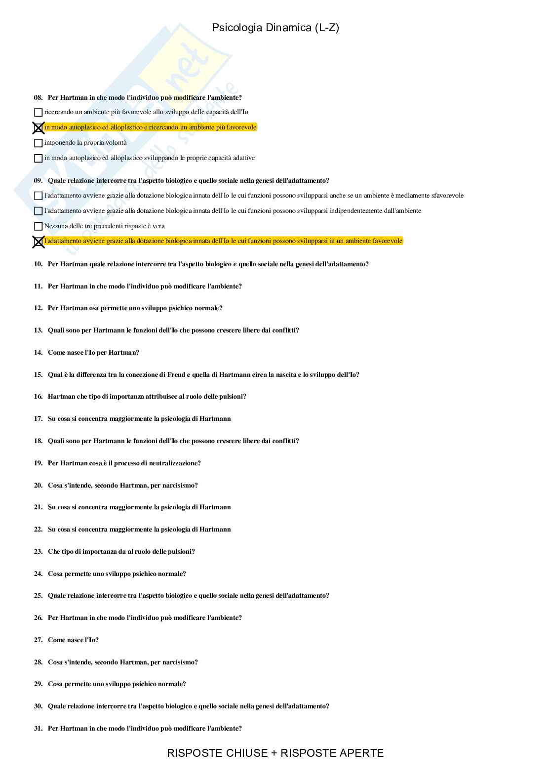 Psicologia dinamica - Paniere compilato Pag. 41