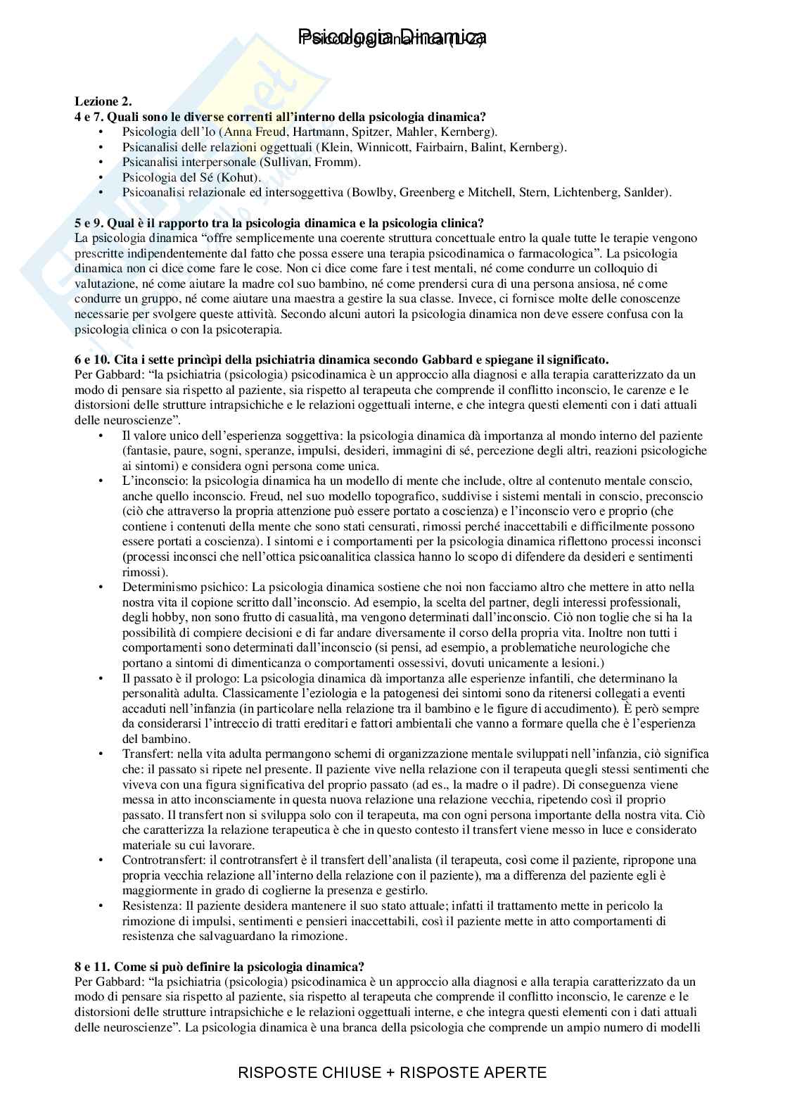 Psicologia dinamica - Paniere compilato Pag. 86