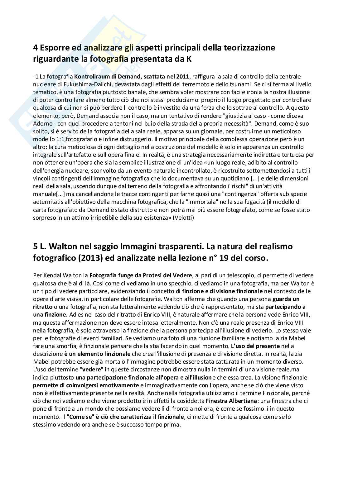 Domande e risposte Estetica della comunicazione Pag. 6