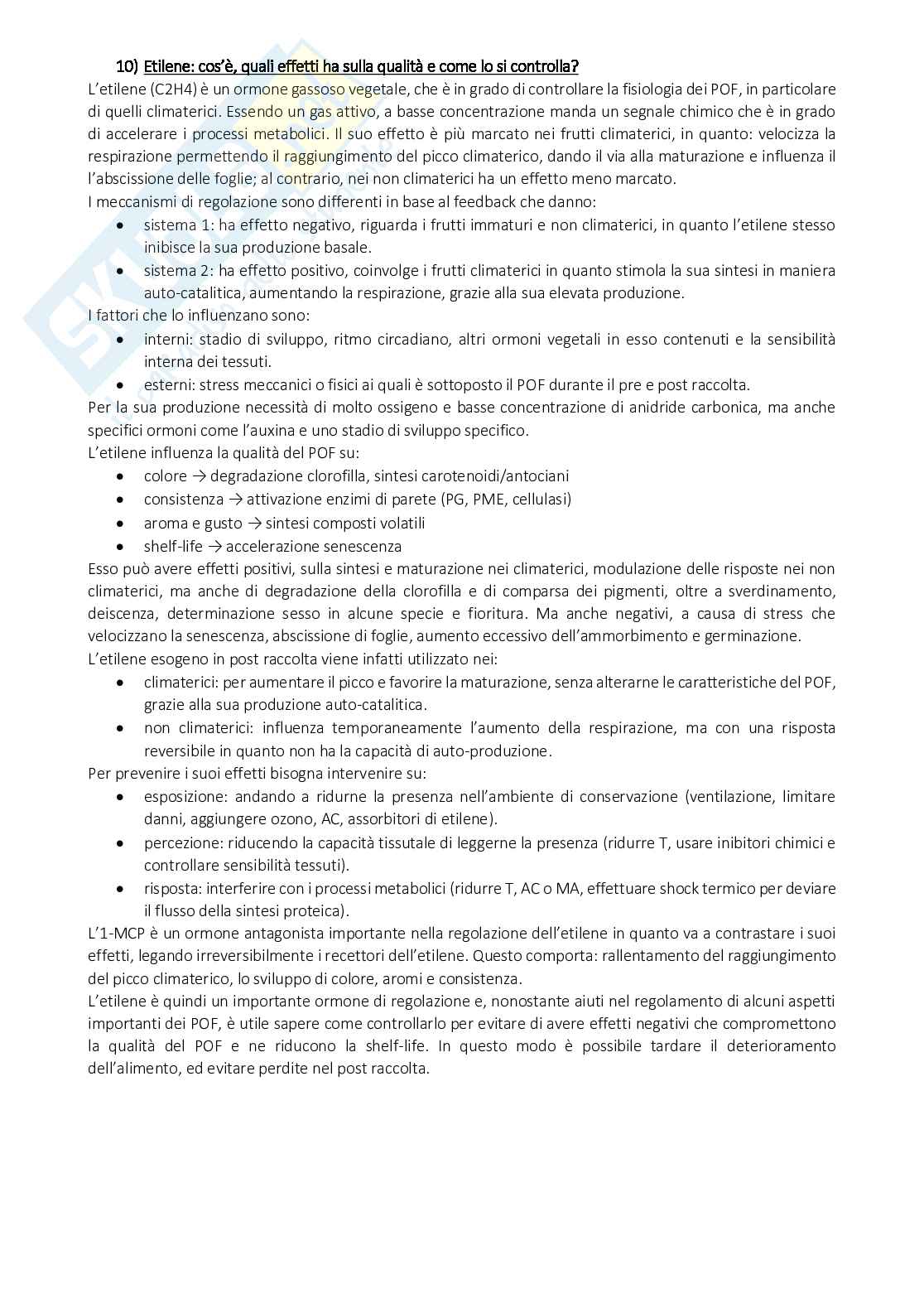 Domande aperte in preparazione all'esame scritto di Alimenti di origine animale e vegetale Pag. 21