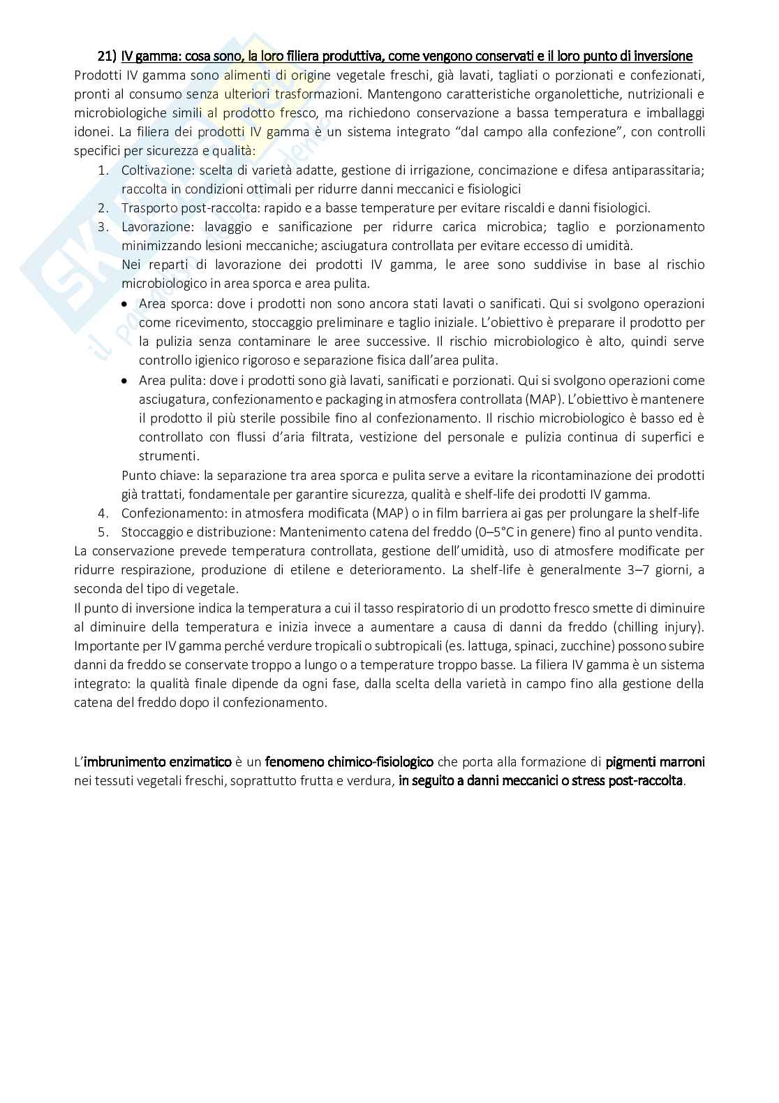 Domande aperte in preparazione all'esame scritto di Alimenti di origine animale e vegetale Pag. 26