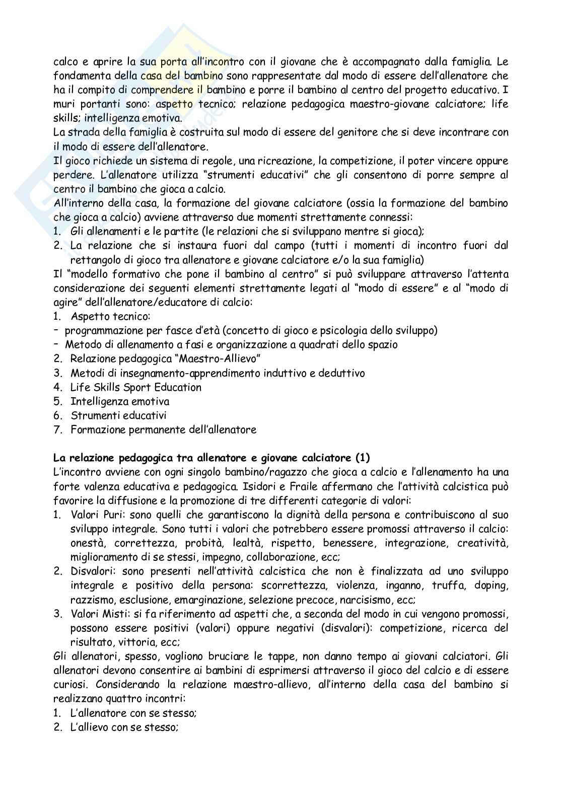 Sistemi educativi per l'insegnamento del calcio  Pag. 6