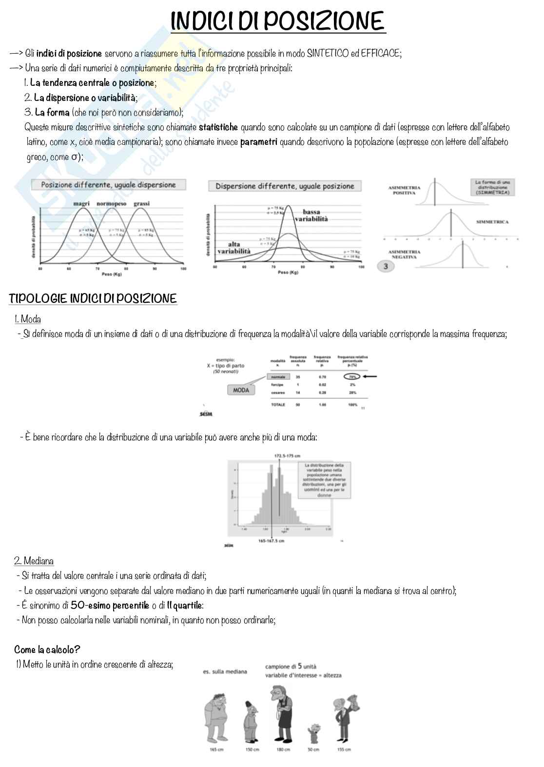Statistica ed epidemiologia medica (parte1) Pag. 11