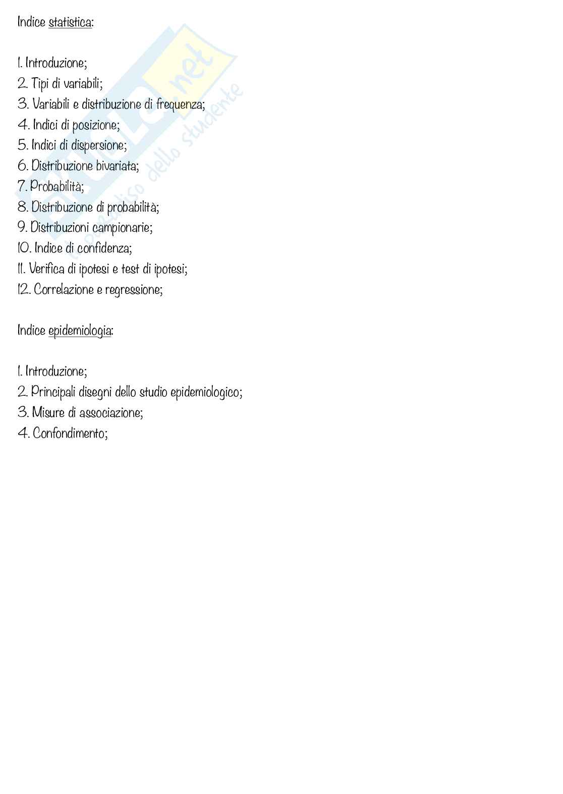 Statistica ed epidemiologia medica (parte1) Pag. 2