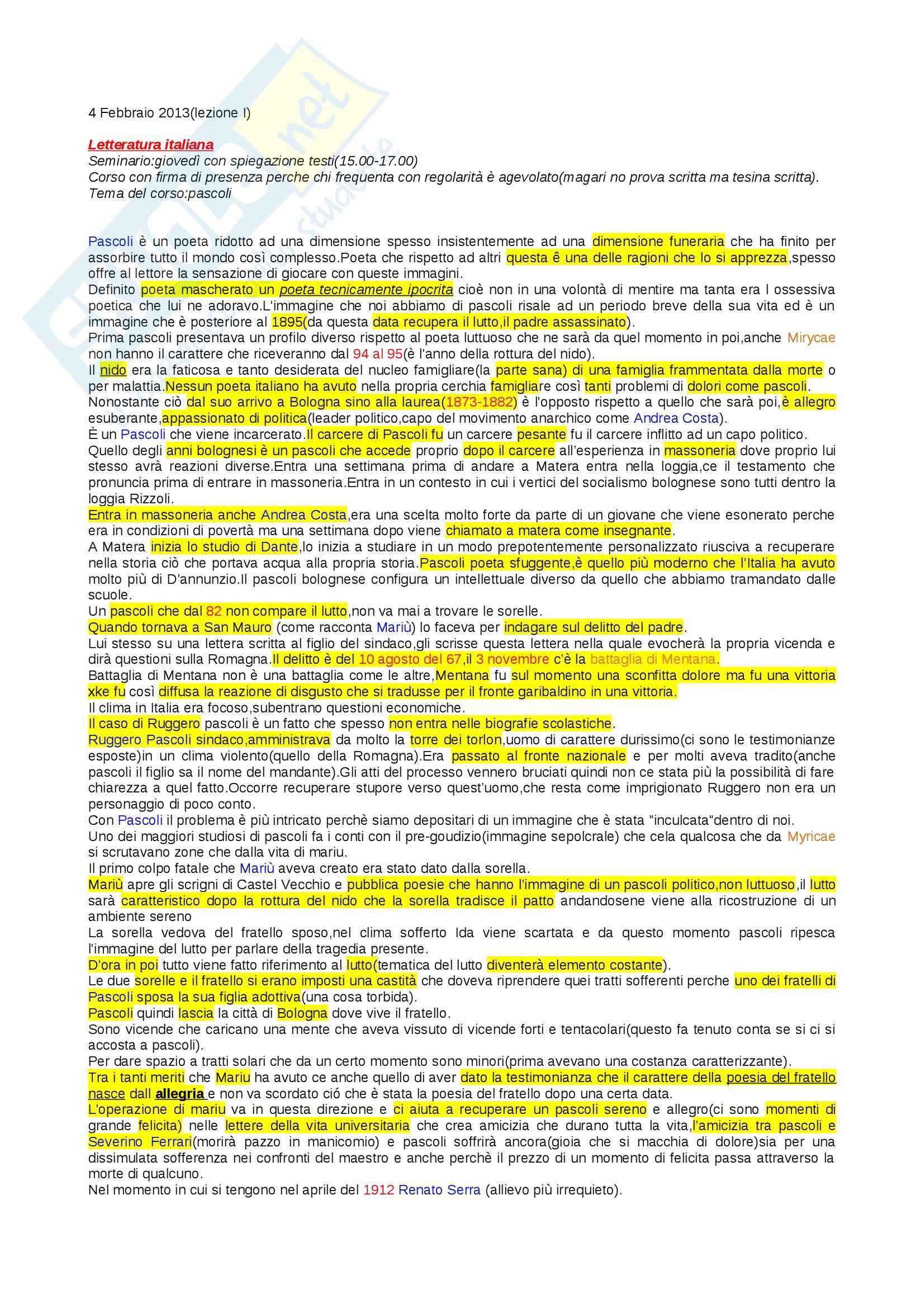 Che Cos è La Letteratura Italiana
