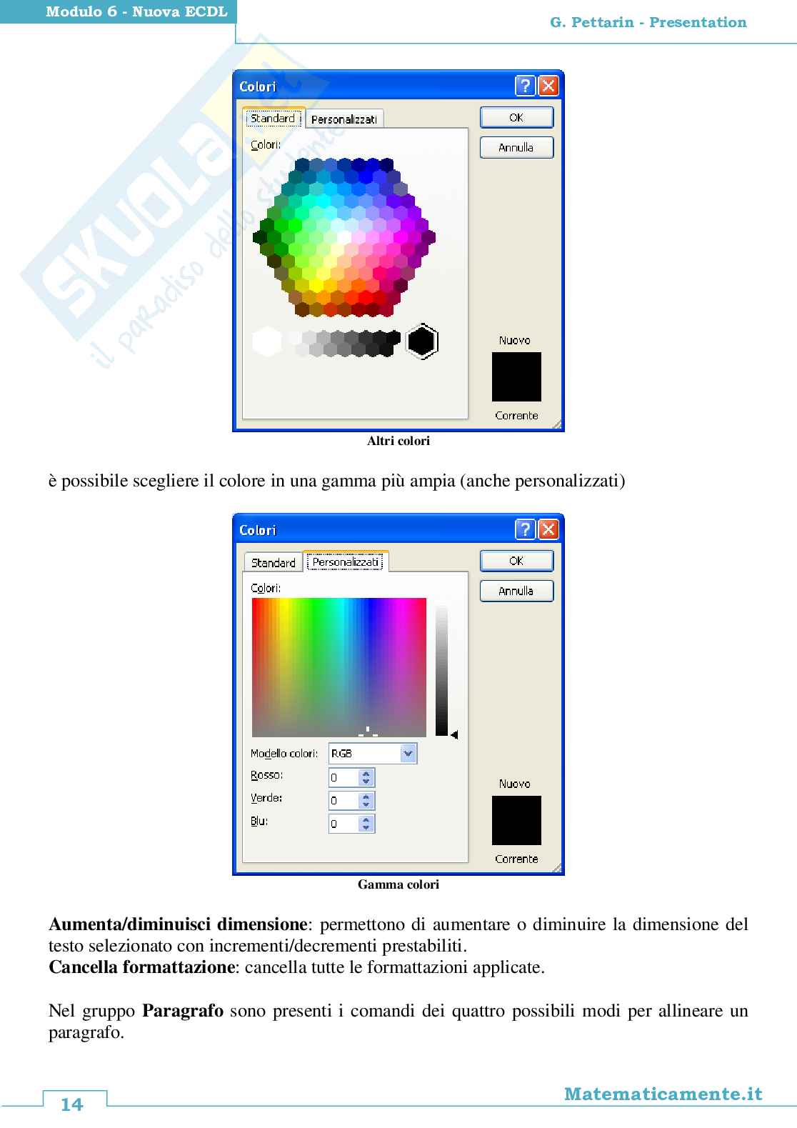 13. Nuova ECDL modulo 6: Presentation (ebook) Pag. 16