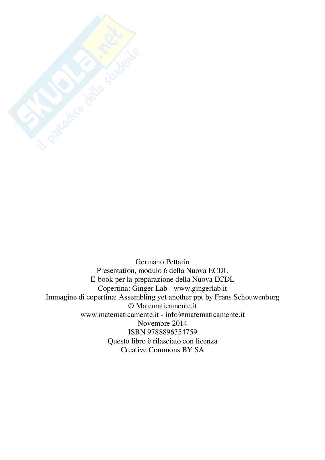 Nuova ECDL modulo 6: Presentation Pag. 2