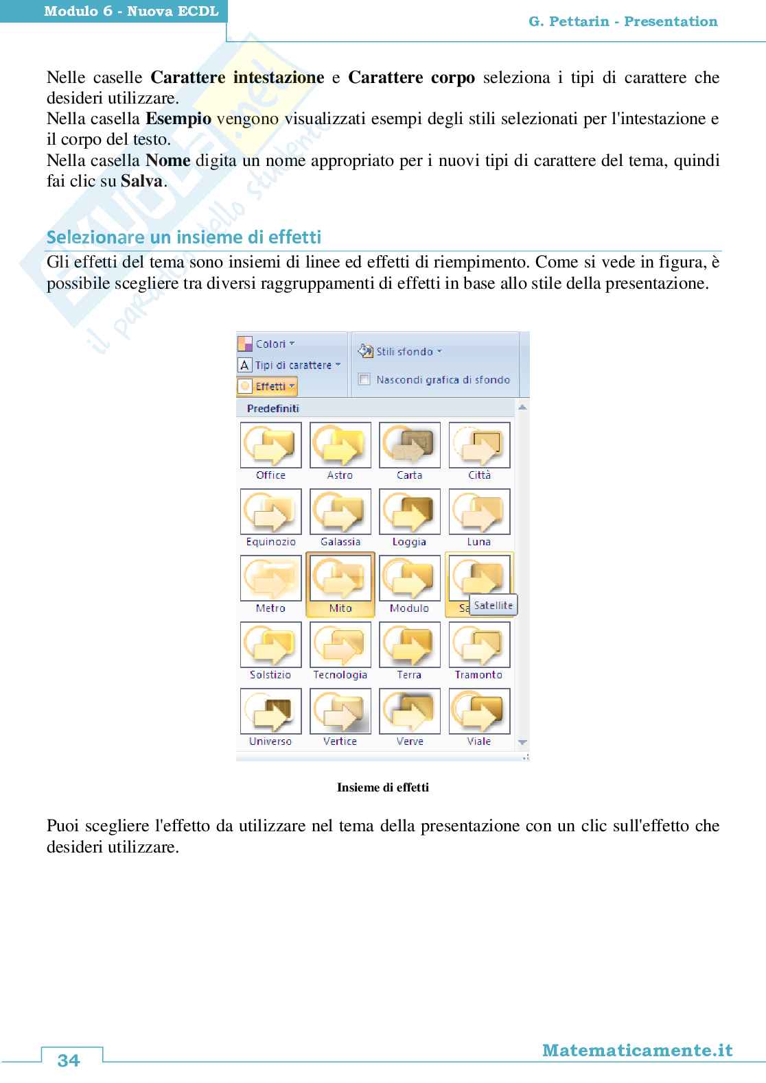 13. Nuova ECDL modulo 6: Presentation (ebook) Pag. 36