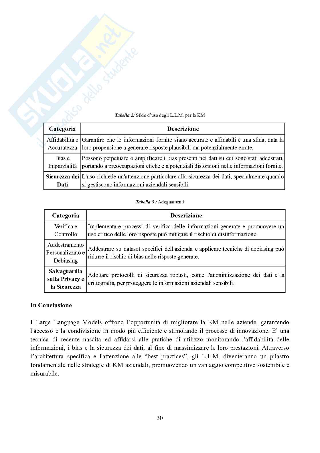 Knowledge Management e l’AI Generativa: L.L.M. Base Solutions Pag. 31