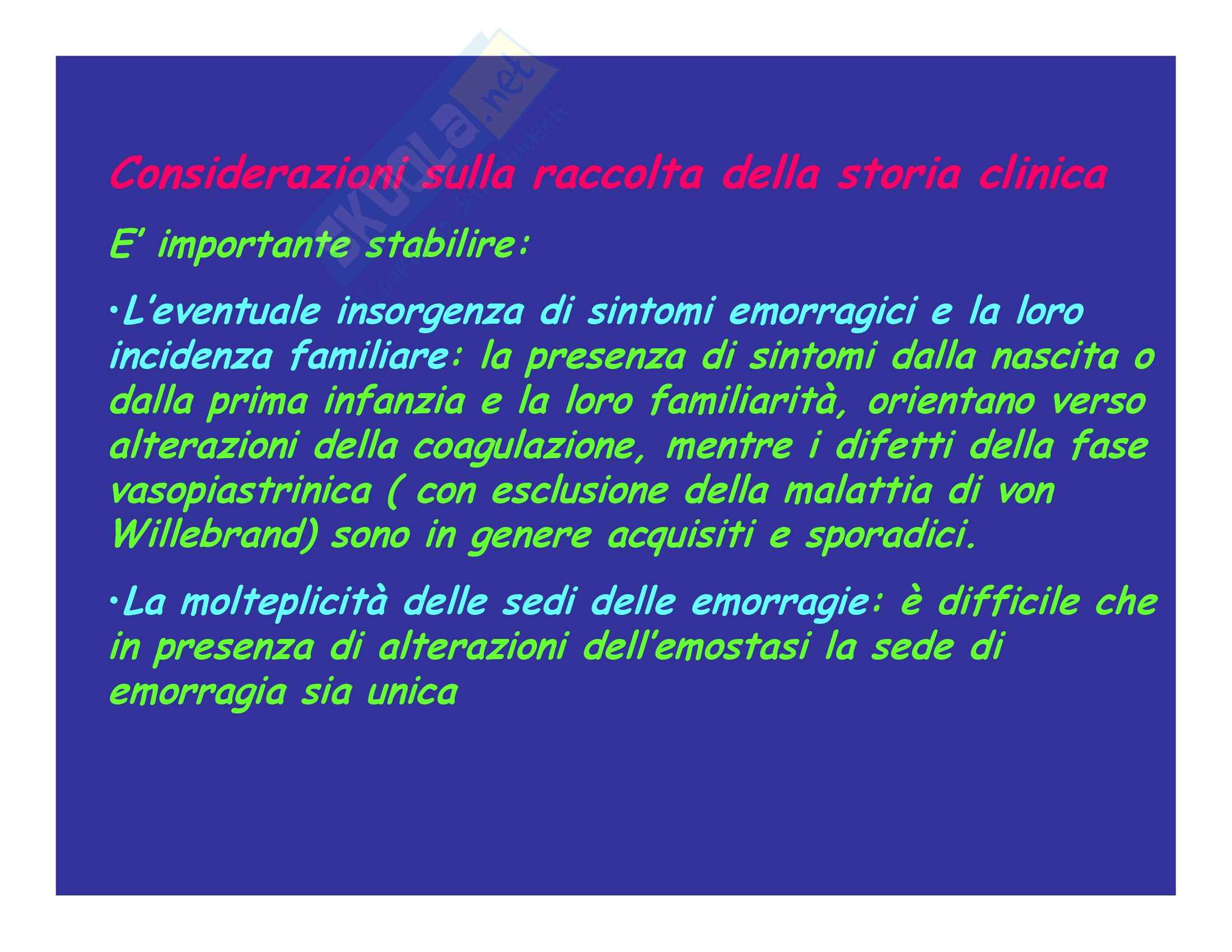 Patologia e fisiopatologia generale – Coagulopatie Pag. 16