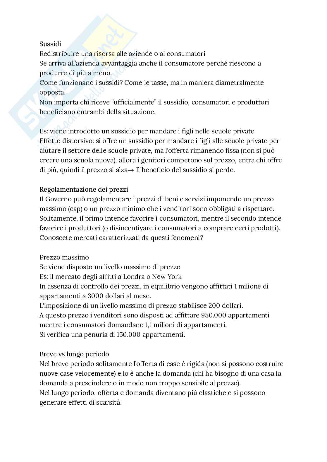 Riassunto esame Istituzioni di economia politica, Prof. Ferretti Fabrizio, libro consigliato Principi di economia (prima edizione italiana)  , Stevenson, Wolfers Pag. 21