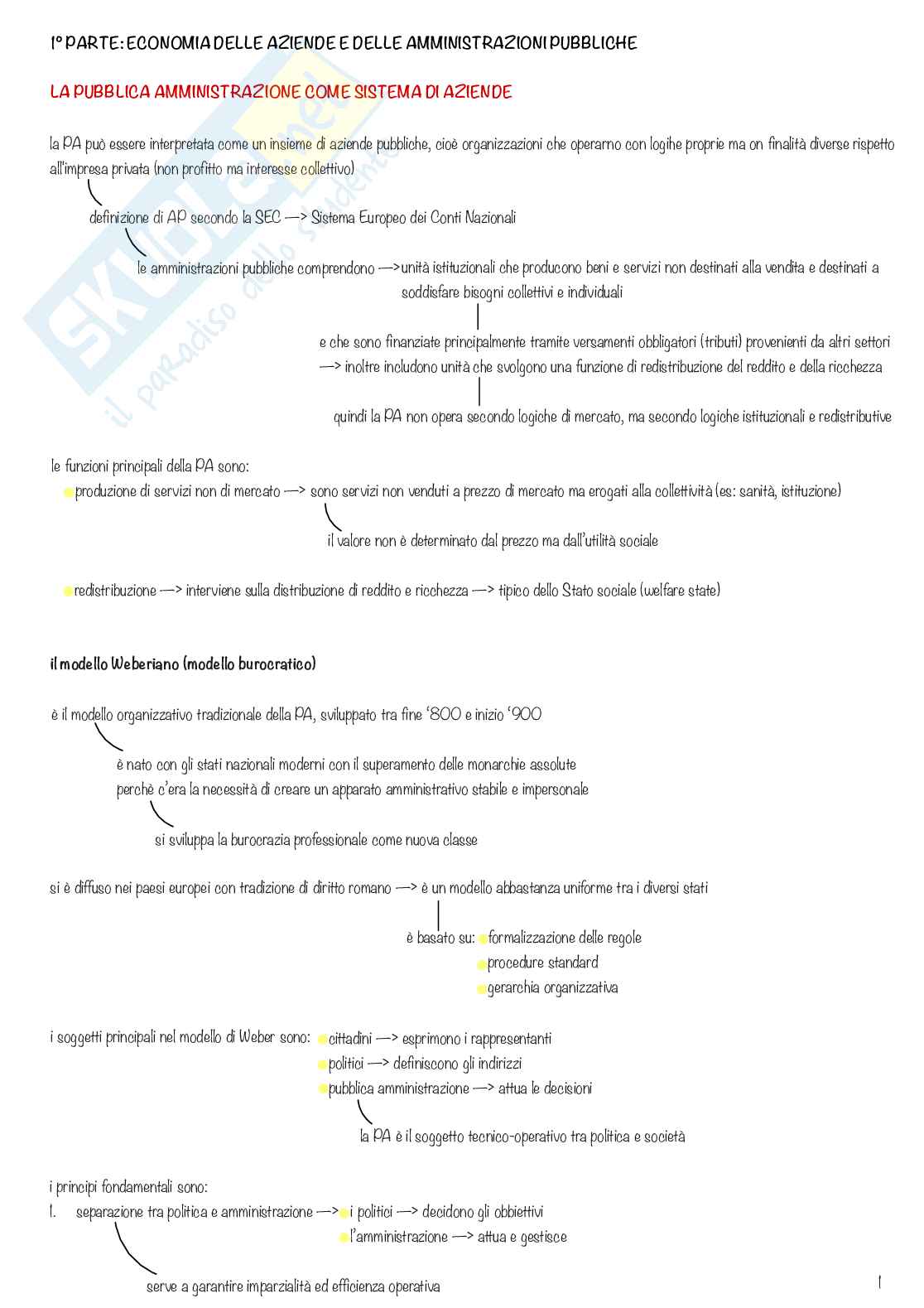 Economia delle aziende e delle amministrazioni pubbliche Pag. 2