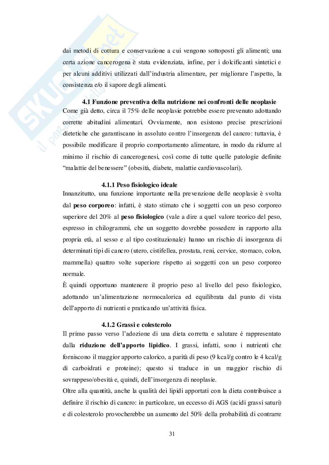 Ruolo della nutrizione nel trattamento del paziente neoplastico Pag. 36